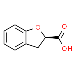 ChemSpider 2D Image | (2R)-2,3-Dihydro-1-benzofuran-2-carboxylic acid | C9H8O3