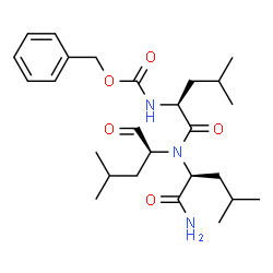 ChemSpider 2D Image | N-[(Benzyloxy)carbonyl]-L-leucyl-N~2~-[(2S)-4-methyl-1-oxo-2-pentanyl]-L-leucinamide | C26H41N3O5