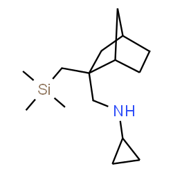 ChemSpider 2D Image | N-({2-[(Trimethylsilyl)methyl]bicyclo[2.2.1]hept-2-yl}methyl)cyclopropanamine | C15H29NSi