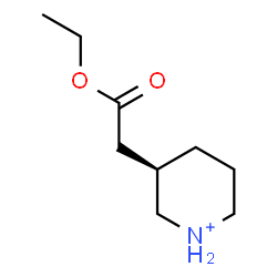 ChemSpider 2D Image | (3R)-3-(2-Ethoxy-2-oxoethyl)piperidinium | C9H18NO2