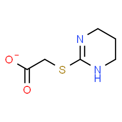 ChemSpider 2D Image | (1,4,5,6-Tetrahydro-2-pyrimidinylsulfanyl)acetate | C6H9N2O2S