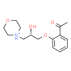 ChemSpider 2D Image | 4-[(2S)-3-(2-Acetylphenoxy)-2-hydroxypropyl]morpholin-4-ium | C15H22NO4