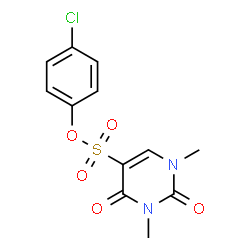 ChemSpider 2D Image | 4-Chlorophenyl 1,3-dimethyl-2,4-dioxo-1,2,3,4-tetrahydro-5-pyrimidinesulfonate | C12H11ClN2O5S
