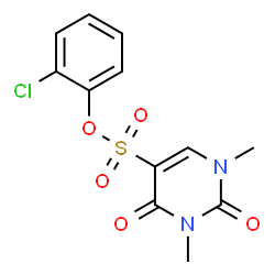 ChemSpider 2D Image | 2-Chlorophenyl 1,3-dimethyl-2,4-dioxo-1,2,3,4-tetrahydro-5-pyrimidinesulfonate | C12H11ClN2O5S