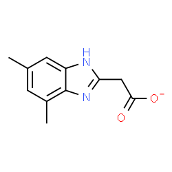 ChemSpider 2D Image | (4,6-Dimethyl-1H-benzimidazol-2-yl)acetate | C11H11N2O2