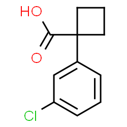 ChemSpider 2D Image | 1-(3-Chlorophenyl)cyclobutanecarboxylic acid | C11H11ClO2