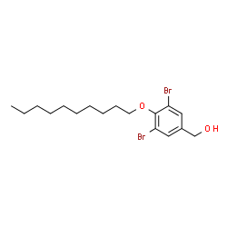 ChemSpider 2D Image | [3,5-Dibromo-4-(decyloxy)phenyl]methanol | C17H26Br2O2