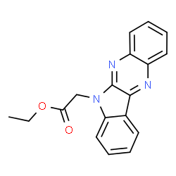 ChemSpider 2D Image | Ethyl 6H-indolo[2,3-b]quinoxaline-6-acetate | C18H15N3O2