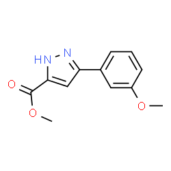 ChemSpider 2D Image | Methyl 3-(3-methoxyphenyl)-1H-pyrazole-5-carboxylate | C12H12N2O3