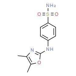ChemSpider 2D Image | 4-[(4,5-Dimethyl-1,3-oxazol-2-yl)amino]benzenesulfonamide | C11H13N3O3S