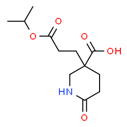 ChemSpider 2D Image | 3-(3-Isopropoxy-3-oxopropyl)-6-oxo-3-piperidinecarboxylic acid | C12H19NO5