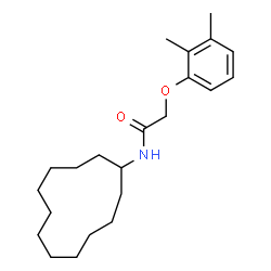 ChemSpider 2D Image | N-Cyclododecyl-2-(2,3-dimethylphenoxy)acetamide | C22H35NO2