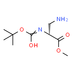 ChemSpider 2D Image | Methyl 3-amino-N-{hydroxy[(2-methyl-2-propanyl)oxy]methylene}-D-alaninate | C9H18N2O4