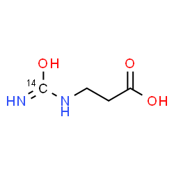 ChemSpider 2D Image | N-[Hydroxy(imino)(~14~C)methyl]-beta-alanine | C314CH8N2O3