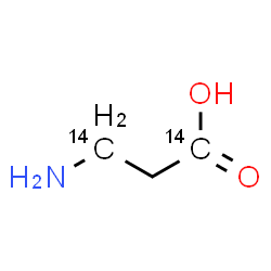ChemSpider 2D Image | beta-(1,3-~14~C_2_)Alanine | C14C2H7NO2