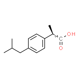ChemSpider 2D Image | (2R)-2-(4-Isobutylphenyl)(1-~14~C)propanoic acid | C1214CH18O2