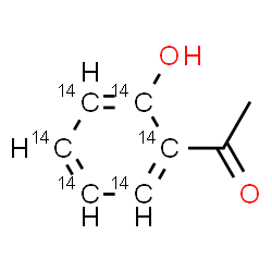 ChemSpider 2D Image | 1-[2-Hydroxy(~14~C_6_)phenyl]ethanone | C214C6H8O2