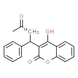 ChemSpider 2D Image | 4-Hydroxy-3-[3-oxo-1-phenyl(2-~14~C)butyl]-2H-chromen-2-one | C1814CH16O4