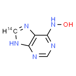 ChemSpider 2D Image | N-Hydroxy(8-~14~C)-9H-purin-6-amine | C414CH5N5O