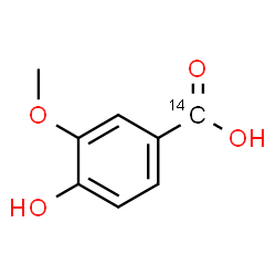 ChemSpider 2D Image | 4-Hydroxy-3-methoxy(carboxy-~14~C)benzoic acid | C714CH8O4