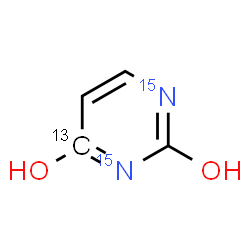 ChemSpider 2D Image | 2,4-(4-~13~C,~15~N_2_)Pyrimidinediol | C313CH415N2O2