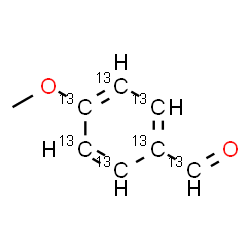 ChemSpider 2D Image | 4-Methoxy(formyl-~13~C_7_)benzaldehyde | C13C7H8O2