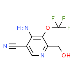 ChemSpider 2D Image | 4-Amino-6-(hydroxymethyl)-5-(trifluoromethoxy)nicotinonitrile | C8H6F3N3O2