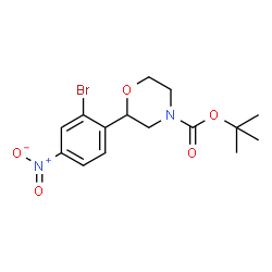ChemSpider 2D Image | tert-Butyl 2-(2-bromo-4-nitrophenyl)morpholine-4-carboxylate | C15H19BrN2O5