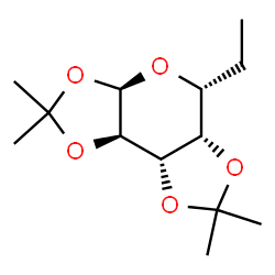 ChemSpider 2D Image | (3aR,5R,5aS,8aS,8bR)-5-Ethyl-2,2,7,7-tetramethyltetrahydro-3aH-bis[1,3]dioxolo[4,5-b:4',5'-d]pyran (non-preferred name) | C13H22O5