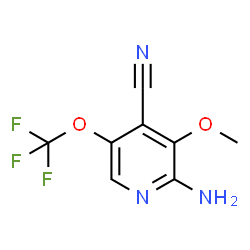 ChemSpider 2D Image | 2-Amino-3-methoxy-5-(trifluoromethoxy)isonicotinonitrile | C8H6F3N3O2