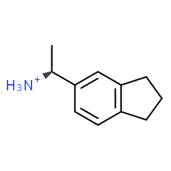 ChemSpider 2D Image | (1R)-1-(2,3-Dihydro-1H-inden-5-yl)ethanaminium | C11H16N