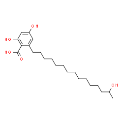 ChemSpider 2D Image | 2,4-Dihydroxy-6-(14-hydroxypentadecyl)benzoic acid | C22H36O5