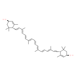 ChemSpider 2D Image | (3R,3'R,6R,6'R)-4,4'-Didehydro-6,6'-dihydro-beta,beta-carotene-3,3'-diol | C40H56O2