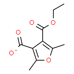 ChemSpider 2D Image | 4-(Ethoxycarbonyl)-2,5-dimethyl-3-furoate | C10H11O5