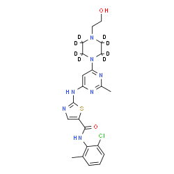 ChemSpider 2D Image | DASATINIB-D8 | C22H18D8ClN7O2S