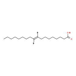 ChemSpider 2D Image | (9E)-(9,10-~2~H_2_)-9-Octadecenoic acid | C18H32D2O2