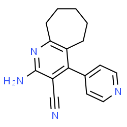 ChemSpider 2D Image | 2-amino-4-pyridin-4-yl-6,7,8,9-tetrahydro-5H-cyclohepta[b]pyridine-3-carbonitrile | C16H16N4