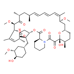 ChemSpider 2D Image | (1R,9S,12S,15R,16Z,18R,19R,21R,23S,24E,26E,28Z,30S,32S,35R)-1,18-Dihydroxy-12-{(2R)-1-[(1S,3R,4R)-4-hydroxy-3-methoxycyclohexyl]-2-propanyl}-19,30-dimethoxy-15,17,21,23,29,35-hexamethyl-11,36-dioxa-4-
azatricyclo[30.3.1.0~4,9~]hexatriaconta-16,24,26,28-tetraene-2,3,10,14,20-pentone | C51H79NO13