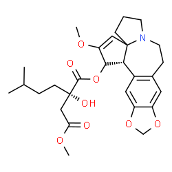 ChemSpider 2D Image | (3beta)-O~3~-[(2S)-2-Hydroxy-2-(2-methoxy-2-oxoethyl)-5-methylhexanoyl]cephalotaxine | C28H37NO8