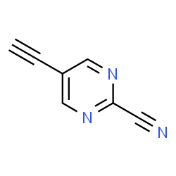 ChemSpider 2D Image | 5-Ethynyl-2-pyrimidinecarbonitrile | C7H3N3