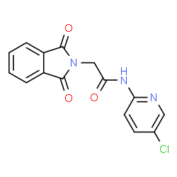 ChemSpider 2D Image | N-(5-Chloro-2-pyridinyl)-2-(1,3-dioxo-1,3-dihydro-2H-isoindol-2-yl)acetamide | C15H10ClN3O3