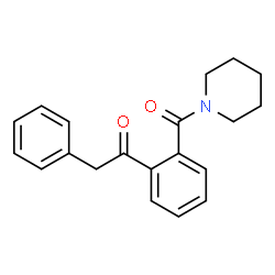 ChemSpider 2D Image | 2-Phenyl-1-[2-(1-piperidinylcarbonyl)phenyl]ethanone | C20H21NO2
