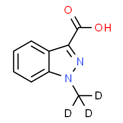 ChemSpider 2D Image | 1-(~2~H_3_)Methyl-1H-indazole-3-carboxylic acid | C9H5D3N2O2