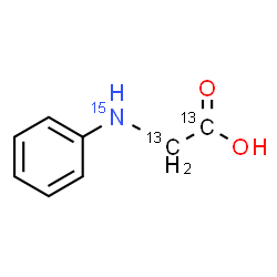 ChemSpider 2D Image | N-Phenyl(~13~C_2_,~15~N)glycine | C613C2H915NO2