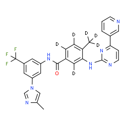 ChemSpider 2D Image | NILOTINIB-D6 | C28H16D6F3N7O