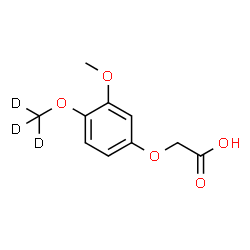ChemSpider 2D Image | {3-Methoxy-4-[(~2~H_3_)methyloxy]phenoxy}acetic acid | C10H9D3O5