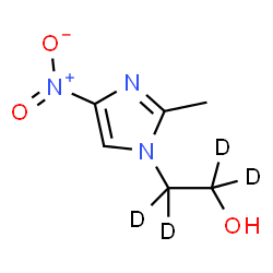 ChemSpider 2D Image | 2-(2-Methyl-4-nitro-1H-imidazol-1-yl)(~2~H_4_)ethanol | C6H5D4N3O3