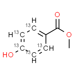 ChemSpider 2D Image | Methyl 4-hydroxy(2,3,4,5,6-~13~C_5_)benzoate | C313C5H8O3