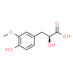 ChemSpider 2D Image | (2S)-2-Hydroxy-3-(4-hydroxy-3-methoxyphenyl)propanoic acid | C10H12O5