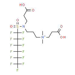 ChemSpider 2D Image | N-(2-Carboxyethyl)-3-{(2-carboxyethyl)[(tridecafluorohexyl)sulfonyl]amino}-N,N-dimethyl-1-propanaminium | C17H22F13N2O6S